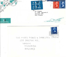 HONG KONG. 7 Enveloppes Ayant Circulé. Elizabeth II Selon Type De 1973. - Brieven En Documenten