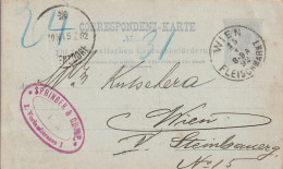 Autriche Entier Postal Pneumatique Wien 1892 - Cartes Postales