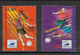 France 1996 Oblitéré N° 3010 - 3013 Coupe Du Monde Foot 98   "  Lens  &  Toulouse  " - Gebraucht