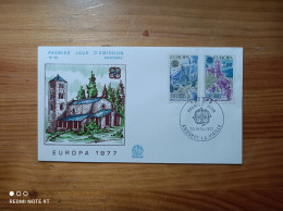 ANDORRA FRANCESA EUROPA CEPT 1977 FDC/SPD MNH - FDC