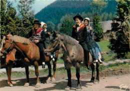 Animaux - Chevaux - Haute Auvergne - Groupe Folklorique La Bourrée De Murat - Départ De Fête - Horses - Pferde - Carte D - Pferde