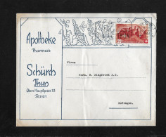 1944 HEIMAT BERN ► Dekorativer Brief Mit Zudruck "Apotheke Pharmacia Schürch Thun" - Brieven En Documenten