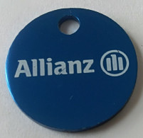 Jeton De Caddie - Assurances - Allianz - En Métal - - Trolley Token/Shopping Trolley Chip