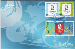 Beijing Olympic, FDC, Qatar, 2008, Condition As Per Scan - Qatar