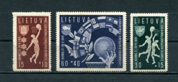 Lithuania 1939 Mi. 429-431 Sc B52-54 Basketball MNH** - Litauen