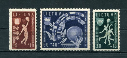 Lithuania 1939 Mi. 429-431 Sc B52-54 Basketball MNH** - Lithuania