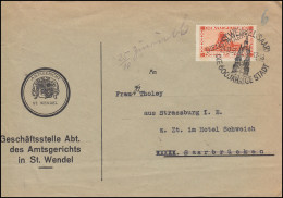 Dienst 27 Freimarke Mit Aufdruck EF Brief Amtsgericht SSt ST. WENDEL 24.10.1933 - Briefe U. Dokumente