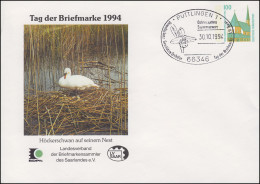 PU 290 Tag Der Briefmarke Höckerschwan, SSt Puttlingen Sienenragwurz 30.10.1994 - Privé Briefomslagen - Ongebruikt