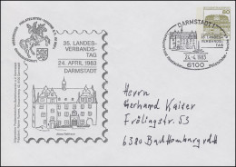PU 117/80 BuS 80 Pf. 35. LV-Tag Altes Rathaus, SSt Darmstadt 24.4.1983 - Enveloppes Privées - Neuves