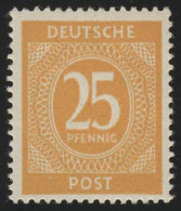 Alliierte Besetzung 927 Ziffer 25 Pf, Gelb/orange, ** - Mint