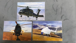 Lot Of 3, Armed Helicopters Hélicoptères Hubschrauber, China People's Liberation Army Ground Force Postcard - Helikopters