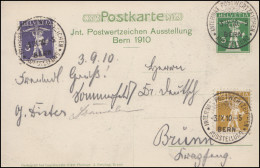 Schweiz Postwertzeichen-Ausstellung Bern 1910 Sonderganzsache SSt BERN 3.9.10 - Expositions Philatéliques