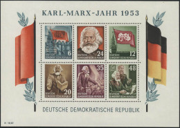 Block 8A YI Karl Marx 1953 Gezähnt, Postfrisch ** MNH - Neufs