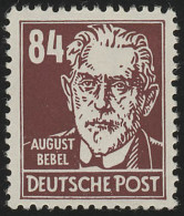 341va XI August Bebel 84 Pf Mit Wasserzeichen 2 XI ** Postfrisch - Neufs