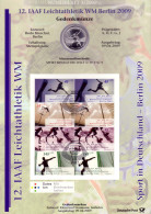 2727-2730 IAAF Leichtathletik-WM In Berlin: Münzbuchstabe A - Numisblatt 1/2009 - Enveloppes Numismatiques