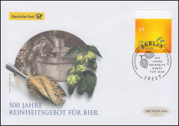 3229 Reinheitsgebot Für Bier, Schmuck-FDC Deutschland Exklusiv - Cartas & Documentos