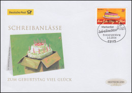 3243 Schreibanlässe: Geburtstag, Selbstklebend, Schmuck-FDC Deutschland Exklusiv - Covers & Documents