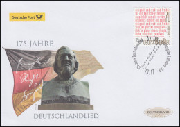 3263 Hoffmann Von Fallersleben Deutschlandlied, Schmuck-FDC Deutschland Exklusiv - Storia Postale