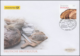 3390 Deutsche Brotkunst, Selbstklebend, Schmuck-FDC Deutschland Exklusiv - Cartas & Documentos