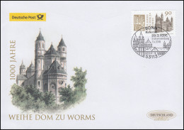 3398 Weihe Dom Zu Worms, Selbstklebend, Schmuck-FDC Deutschland Exklusiv - Briefe U. Dokumente