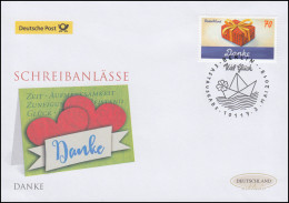 3386 Schreibanlässe - Danke, Schmuck-FDC Deutschland Exklusiv - Covers & Documents