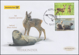 3352-3353 Tierbabys: Reh Und Seehund, Schmuck-FDC Deutschland Exklusiv - Cartas & Documentos