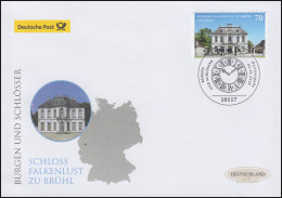 3354 Schloss Falkenlust Zu Brühl, Nassklebend, Schmuck-FDC Deutschland Exklusiv - Covers & Documents