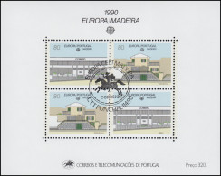 Portugal-Madeira Block 11 Europaunion CEPT Postamt Zarco 1990, ESSt Funchal 1990 - Madeira