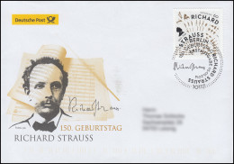 3086 Komponist Richard Strauß, Schmuck-FDC Deutschland Exklusiv - Cartas & Documentos