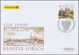 3050 UNESCO: Kloster Lorsch, Nassklebend, Schmuck-FDC Deutschland Exklusiv - Cartas & Documentos