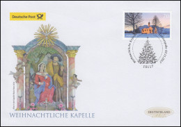 3344 Weihnachtliche Kapelle, Nassklebend, Schmuck-FDC Deutschland Exklusiv - Cartas & Documentos