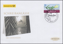 3305 Schreibanlässe: Im Gedenken, Nassklebend, Schmuck-FDC Deutschland Exklusiv - Storia Postale