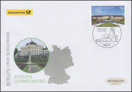 3285 Schloss Ludwigsburg, Nassklebend, Schmuck-FDC Deutschland Exklusiv - Covers & Documents