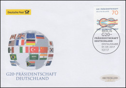 3291 G-20 Präsidentschaft GERMANY 2017, Schmuck-FDC Deutschland Exklusiv - Cartas & Documentos