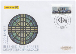 3258 Benediktinerabtei Münsterschwarzach, Schmuck-FDC Deutschland Exklusiv - Briefe U. Dokumente