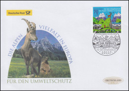 3245 Umweltschutz: Die Alpen, Schmuck-FDC Deutschland Exklusiv - Storia Postale