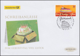 3233 Schreibanlässe: Geburtstag, Nassklebend, Schmuck-FDC Deutschland Exklusiv - Covers & Documents