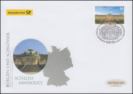 3231 Schloss Sanssouci, Selbstklebend, Schmuck-FDC Deutschland Exklusiv - Covers & Documents