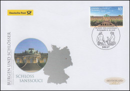 3216 Schloss Sanssouci, Nassklebend, Schmuck-FDC Deutschland Exklusiv - Brieven En Documenten