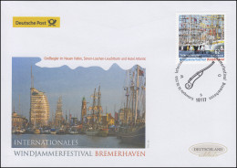 3172 Windjammerfestival Bremerhaven, Schmuck-FDC Deutschland Exklusiv - Lettres & Documents