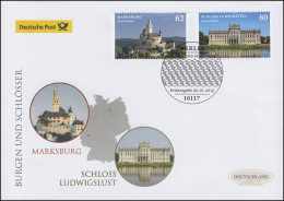 3122-3123 Marksburg Und Ludwigslust, Satz Auf Schmuck-FDC Deutschland Exklusiv - Covers & Documents