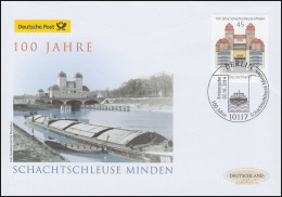 3107 Schachtschleuse Minden, Schmuck-FDC Deutschland Exklusiv - Brieven En Documenten