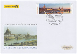 3073-3074 Elbpanorama Dresden, Selbstklebend, Schmuck-FDC Deutschland Exklusiv - Brieven En Documenten