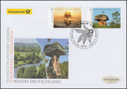 3059-3060 Wildes Deutschland 2014, Nassklebend, Schmuck-FDC Deutschland Exklusiv - Cartas & Documentos