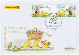 3063-3064 Geyermann-Cartoons Ostern, Satz Auf Schmuck-FDC Deutschland Exklusiv - Cartas & Documentos