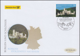 3049 Schloss Stolzenfels Am Rhein, Schmuck-FDC Deutschland Exklusiv - Lettres & Documents