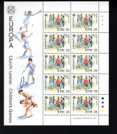 1997040821 1989  SCOTT 744 745  (XX) POSTFRIS  MINT NEVER HINGED - EUROPA ISSUE - SHEETS CHILDREN GAMES - Nuovi