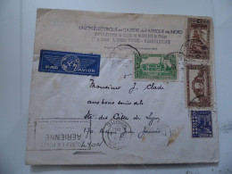 Busta Viaggiata "UNION ELECTRIQUE ET GAZIER DU L'AFRIQUE DU NORD" 1945 - Storia Postale