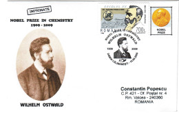 COV 15 - 674 WILHELM OSTWALD, Nobel Prize In Chemistry, Romania - Cover - Used - 2009 - Nobel Prize Laureates