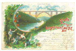 GER 23 - 16832 BERGISCHEN LANDE, Litho, Germany - Old Postcard - Used - 1897 - Bergisch Gladbach